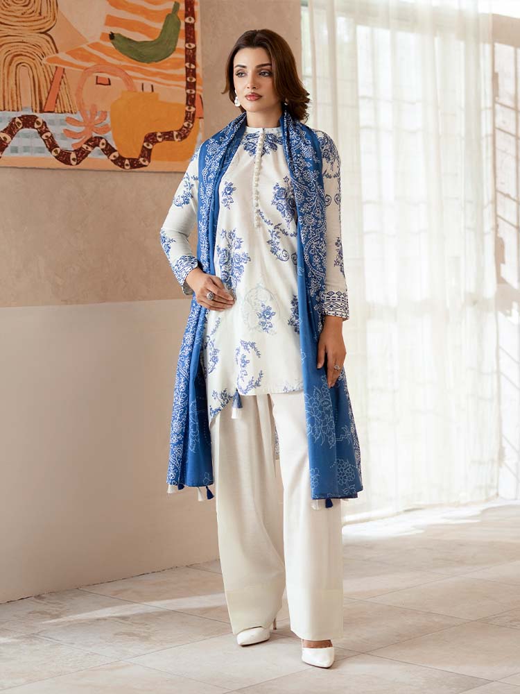PEARL AND PETALS 3-Piece Unstitched Digital Printed Lawn Suit