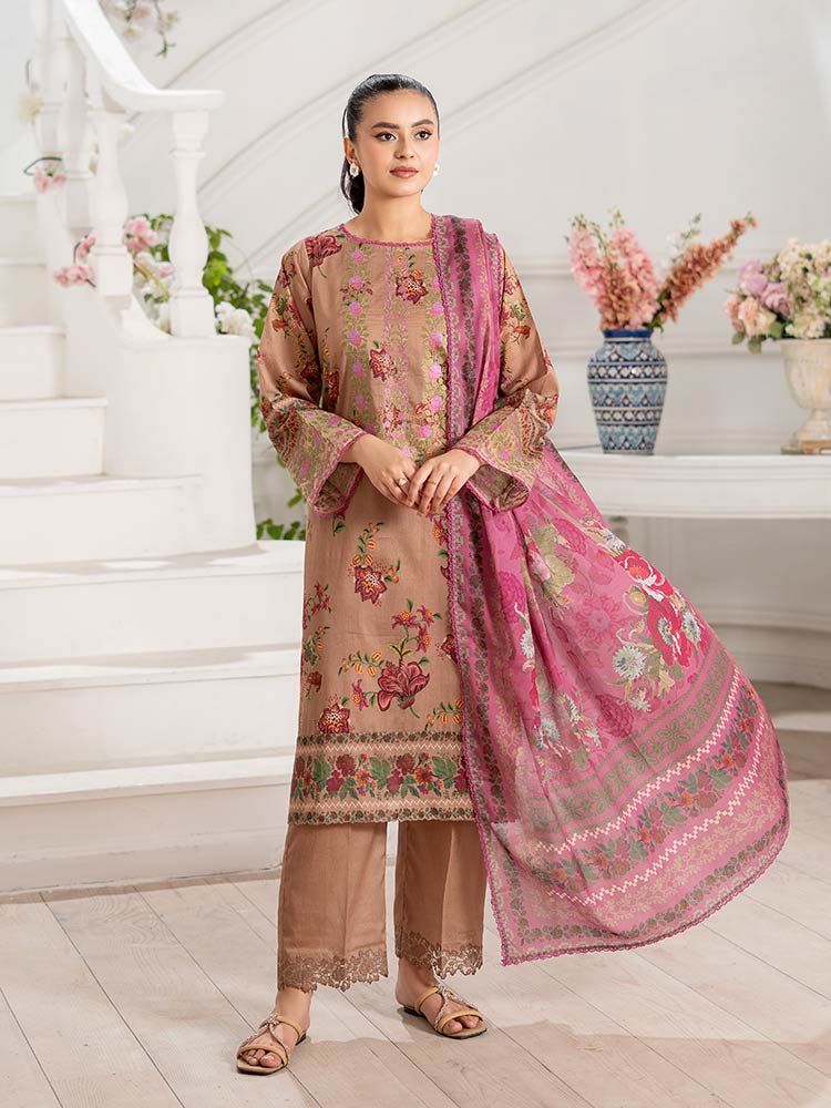 GULL BAHAR 3-Piece Unstitched Digital Printed Lawn Suit