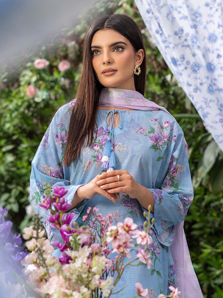 SUFFINA 3-Piece Unstitched Digital Printed Lawn Suit