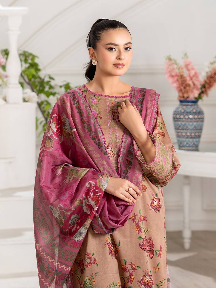 GULL BAHAR 3-Piece Unstitched Digital Printed Lawn Suit