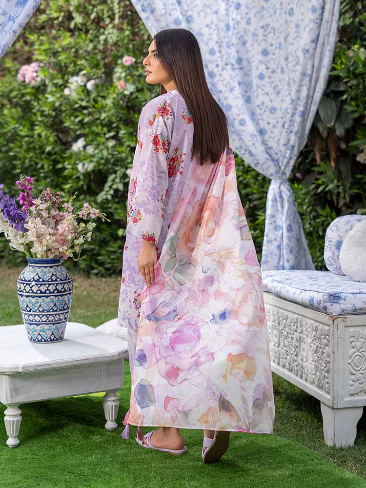 SUFFINA 3-Piece Unstitched Digital Printed Lawn Suit