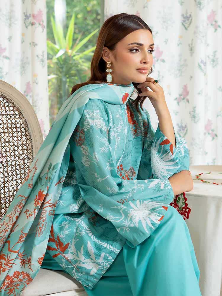 PEARL AND PETALS 3-Piece Unstitched Digital Printed Lawn Suit