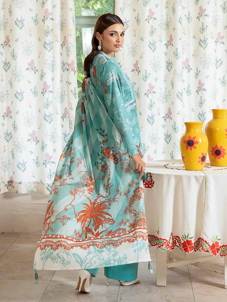 PEARL AND PETALS 3-Piece Unstitched Digital Printed Lawn Suit