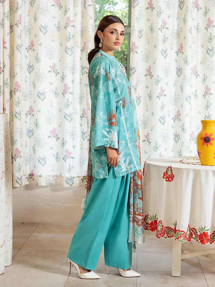 PEARL AND PETALS 3-Piece Unstitched Digital Printed Lawn Suit