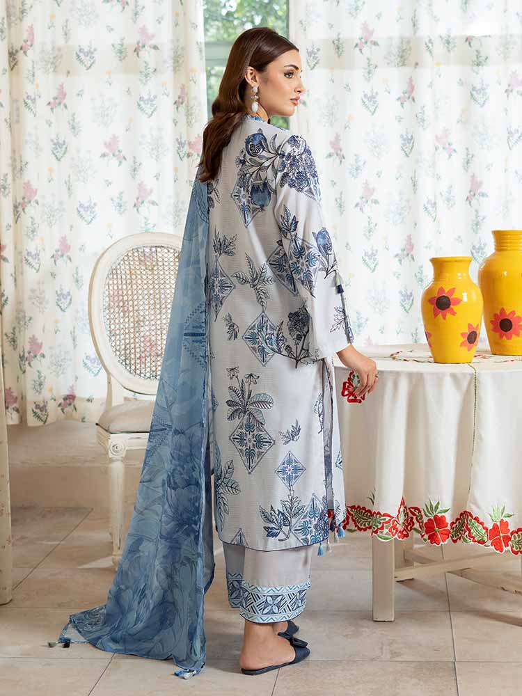 PEARL AND PETALS 3-Piece Unstitched Digital Printed Lawn Suit