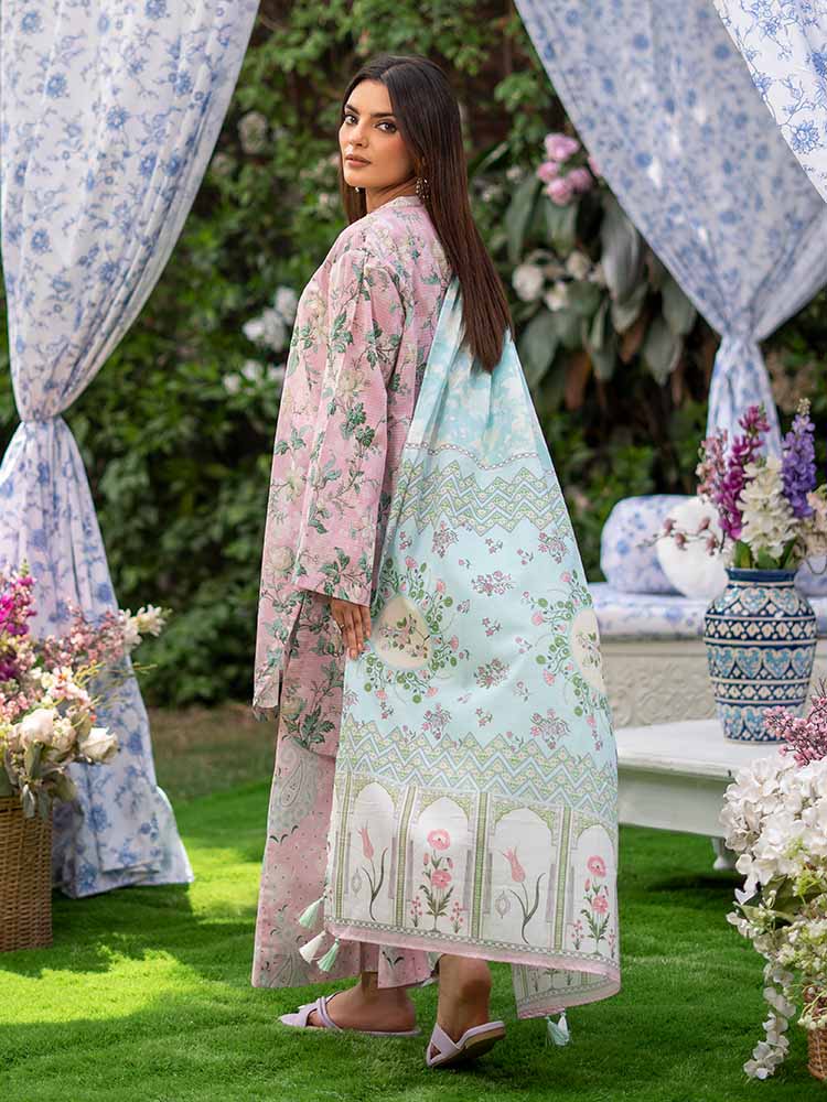 SUFFINA 3-Piece Unstitched Digital Printed Lawn Suit