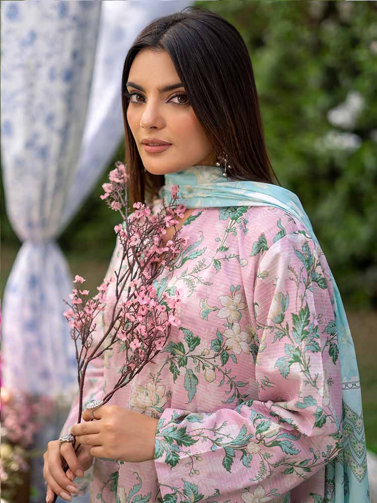 SUFFINA 3-Piece Unstitched Digital Printed Lawn Suit