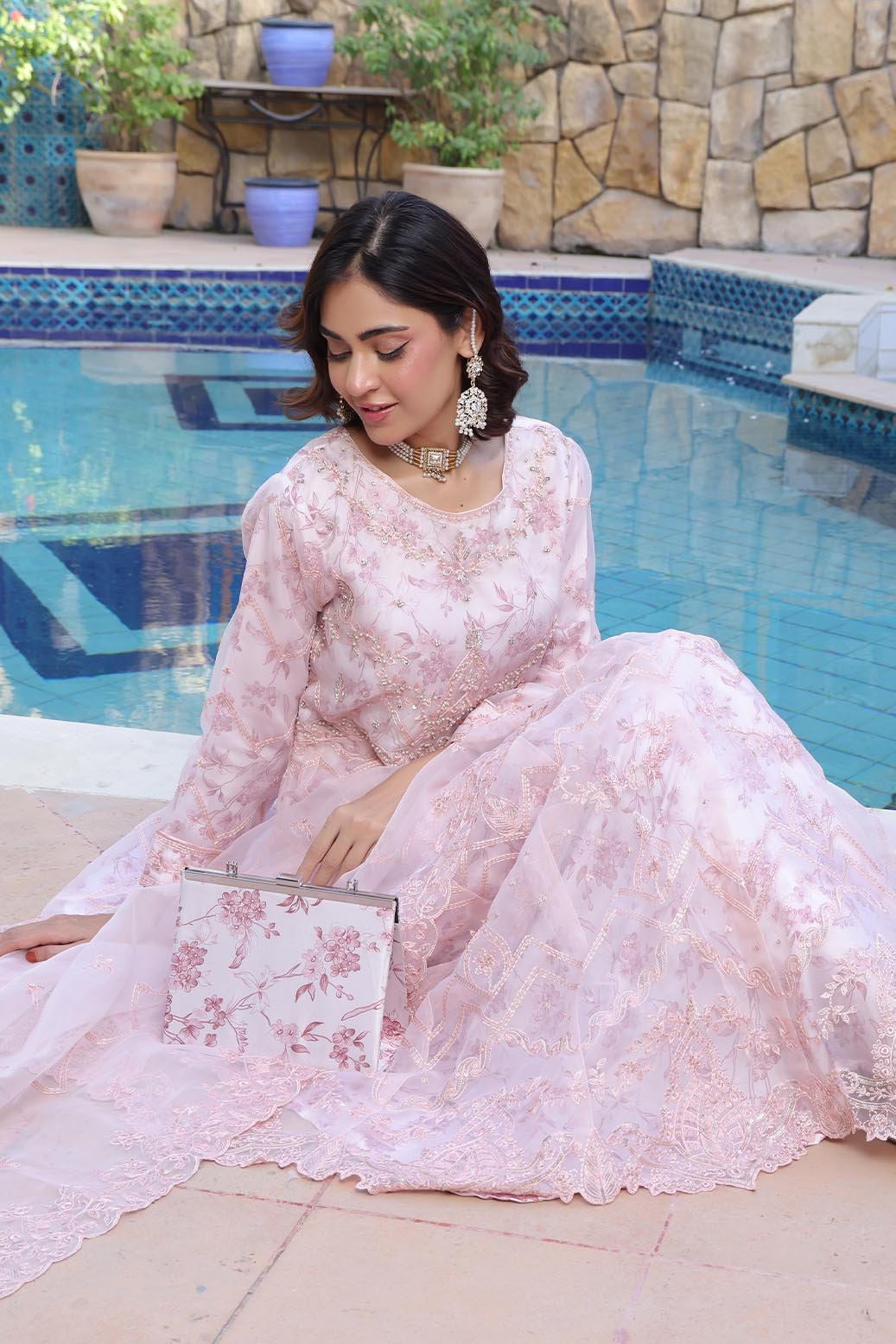 Ballerina Vol-2 Semi Stitched Luxuary Collection & Printed Silk Innar With ADDA TAKAI Hand Embellishment COMPLIMENTARY CLUTCH BAL-004