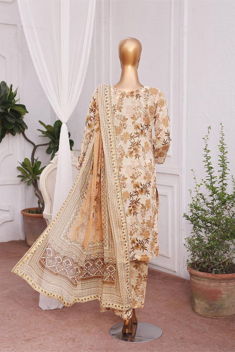 3D Daman Kari Unstitched – 3 Piece – Vol 4 – DAM-033