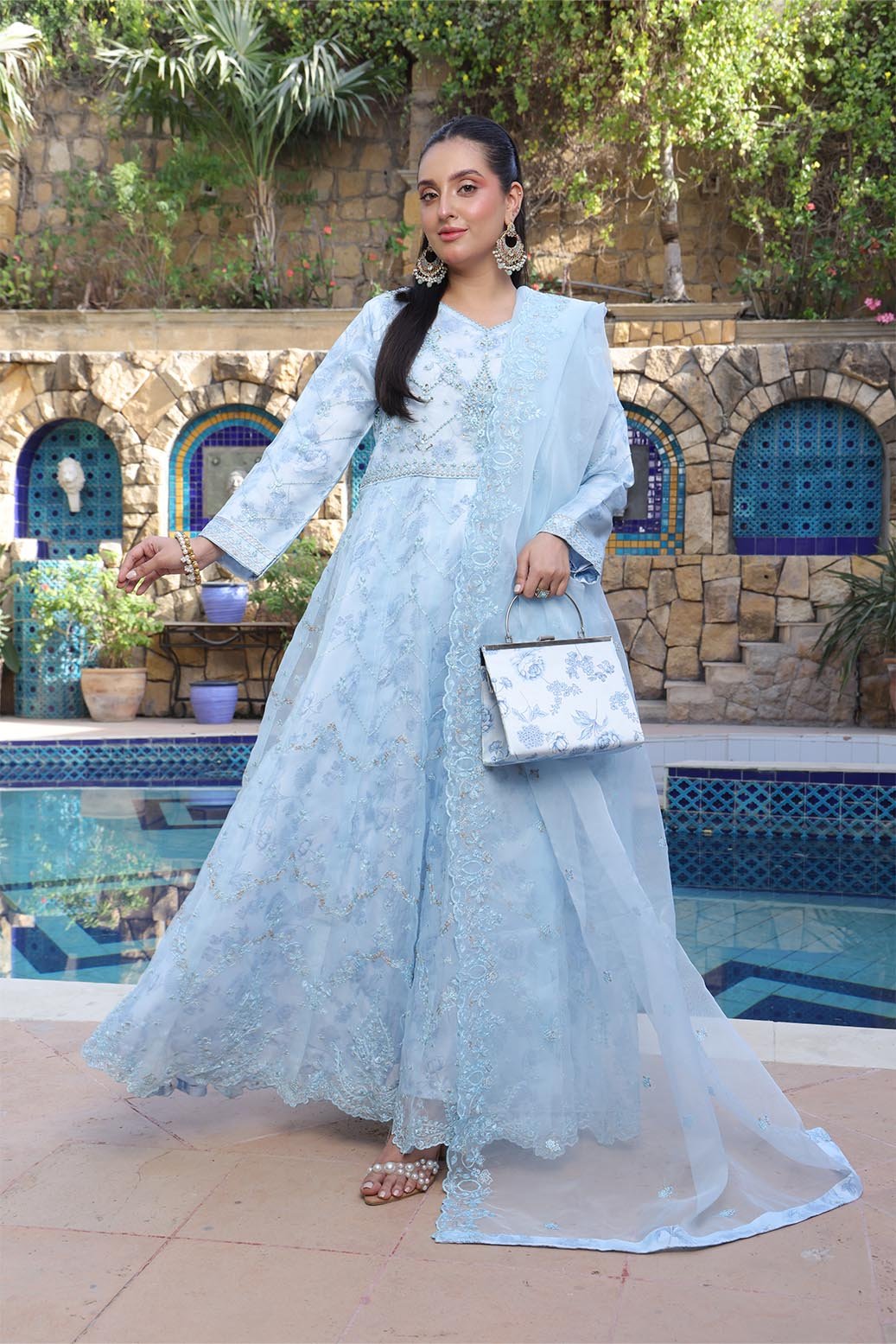 Ballerina Vol-2 Semi Stitched Luxuary Collection & Printed Silk Innar With ADDA TAKAI Hand Embellishment COMPLIMENTARY CLUTCH BAL-006
