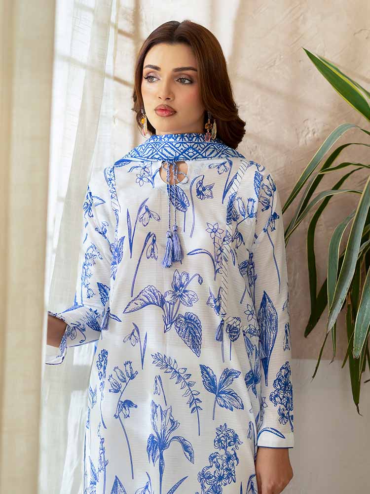 PEARL AND PETALS 3-Piece Unstitched Digital Printed Lawn Suit