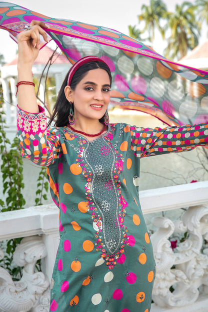 NAZAKKAT LAWN SLUB DIGITAL PRINT