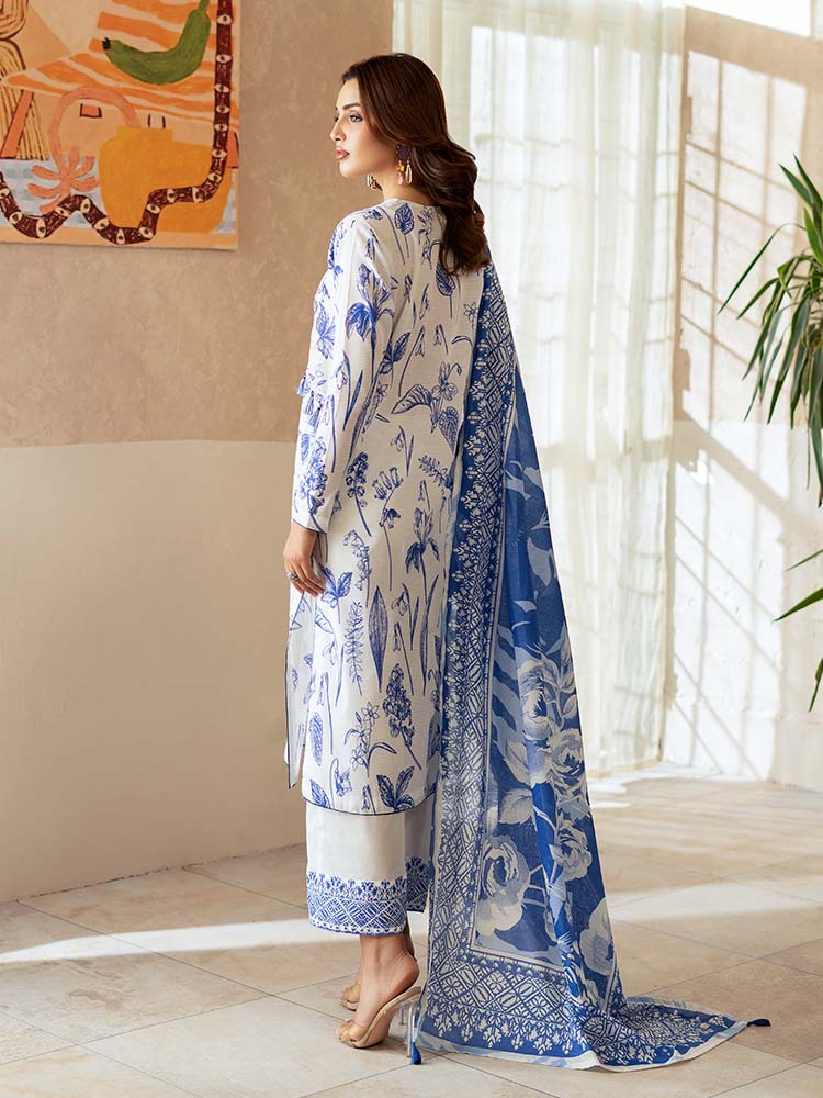 PEARL AND PETALS 3-Piece Unstitched Digital Printed Lawn Suit