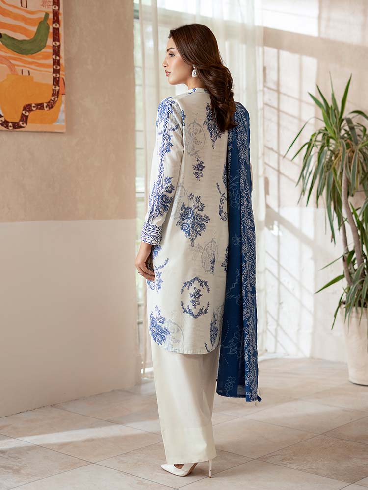 PEARL AND PETALS 3-Piece Unstitched Digital Printed Lawn Suit