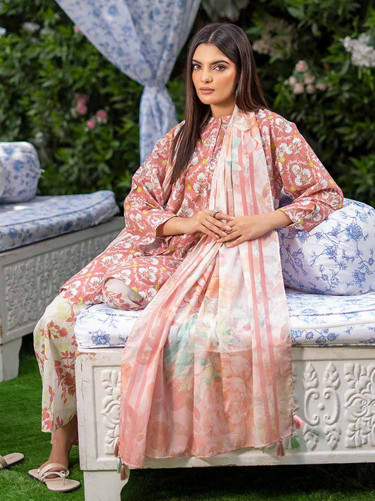 SUFFINA 3-Piece Unstitched Digital Printed Lawn Suit