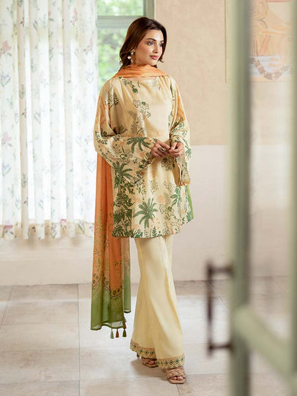 PEARL AND PETALS 3-Piece Unstitched Digital Printed Lawn Suit
