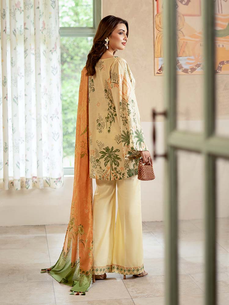 PEARL AND PETALS 3-Piece Unstitched Digital Printed Lawn Suit