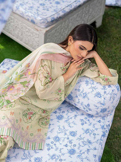 SUFFINA 3-Piece Unstitched Digital Printed Lawn Suit