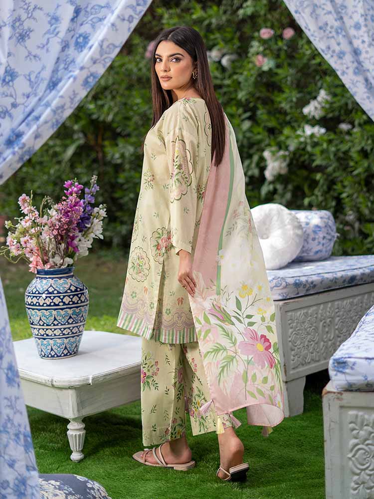 SUFFINA 3-Piece Unstitched Digital Printed Lawn Suit