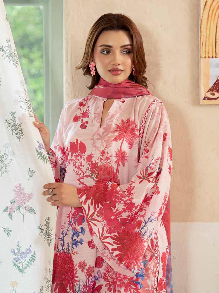 PEARL AND PETALS 3-Piece Unstitched Digital Printed Lawn Suit