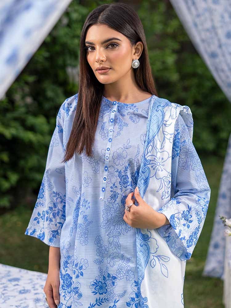 SUFFINA 3-Piece Unstitched Digital Printed Lawn Suit