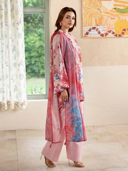 PEARL AND PETALS 3-Piece Unstitched Digital Printed Lawn Suit