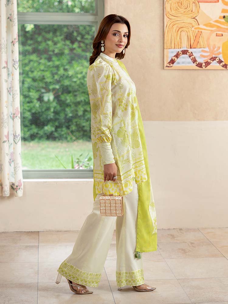 PEARL AND PETALS 3-Piece Unstitched Digital Printed Lawn Suit