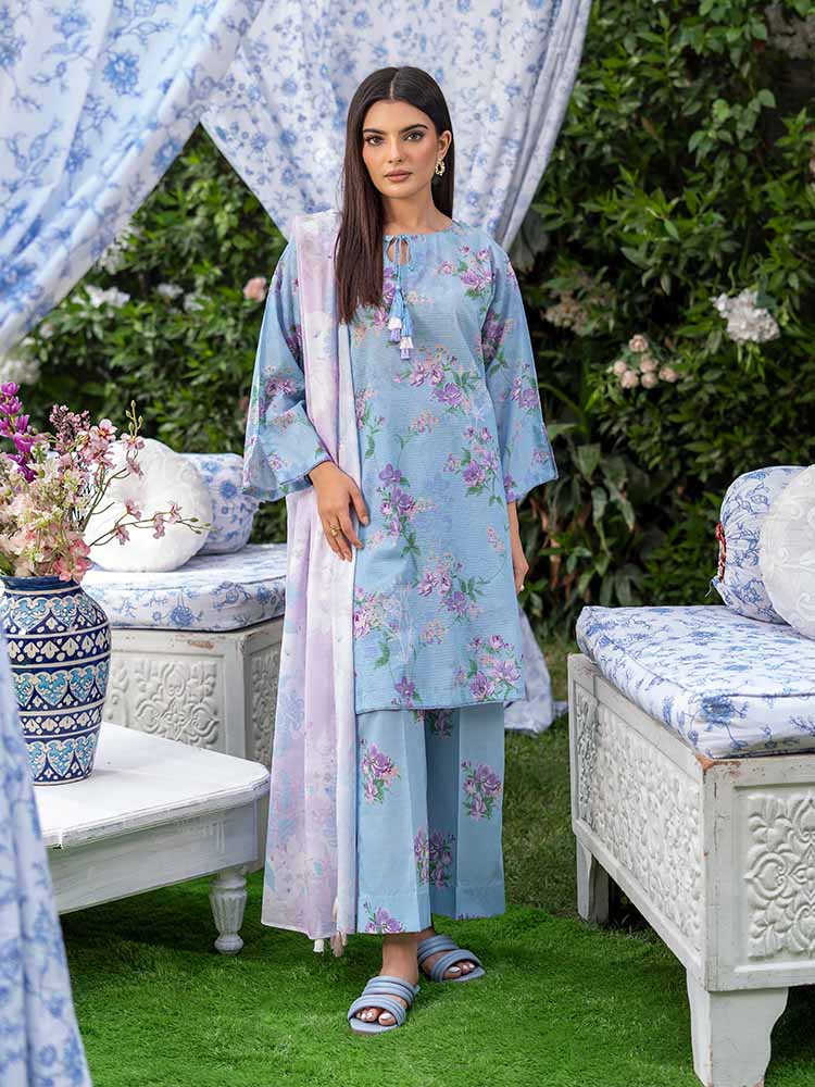 SUFFINA 3-Piece Unstitched Digital Printed Lawn Suit