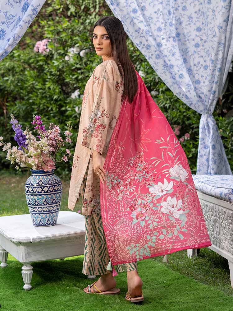 SUFFINA 3-Piece Unstitched Digital Printed Lawn Suit