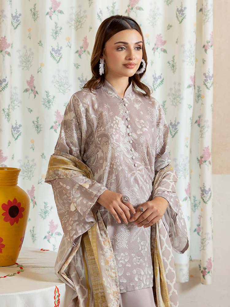 PEARL AND PETALS 3-Piece Unstitched Digital Printed Lawn Suit
