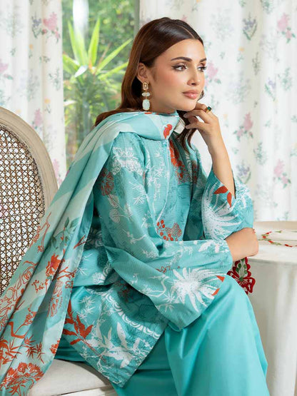 PEARL AND PETALS 3-Piece Unstitched Digital Printed Lawn Suit