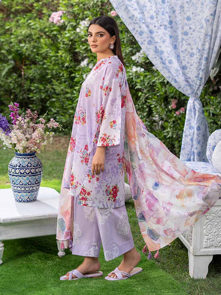 SUFFINA 3-Piece Unstitched Digital Printed Lawn Suit