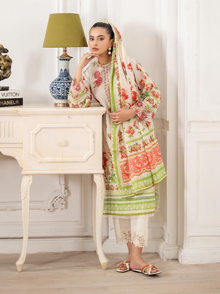 GULL BAHAR 3-Piece Unstitched Digital Printed Lawn Suit