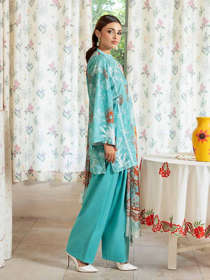 PEARL AND PETALS 3-Piece Unstitched Digital Printed Lawn Suit