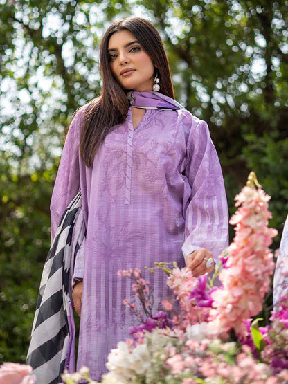 SUFFINA 3-Piece Unstitched Digital Printed Lawn Suit