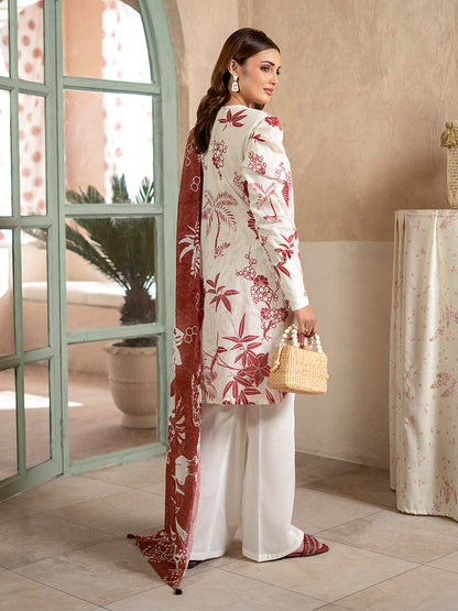 PEARL AND PETALS 3-Piece Unstitched Digital Printed Lawn Suit