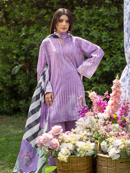 SUFFINA 3-Piece Unstitched Digital Printed Lawn Suit