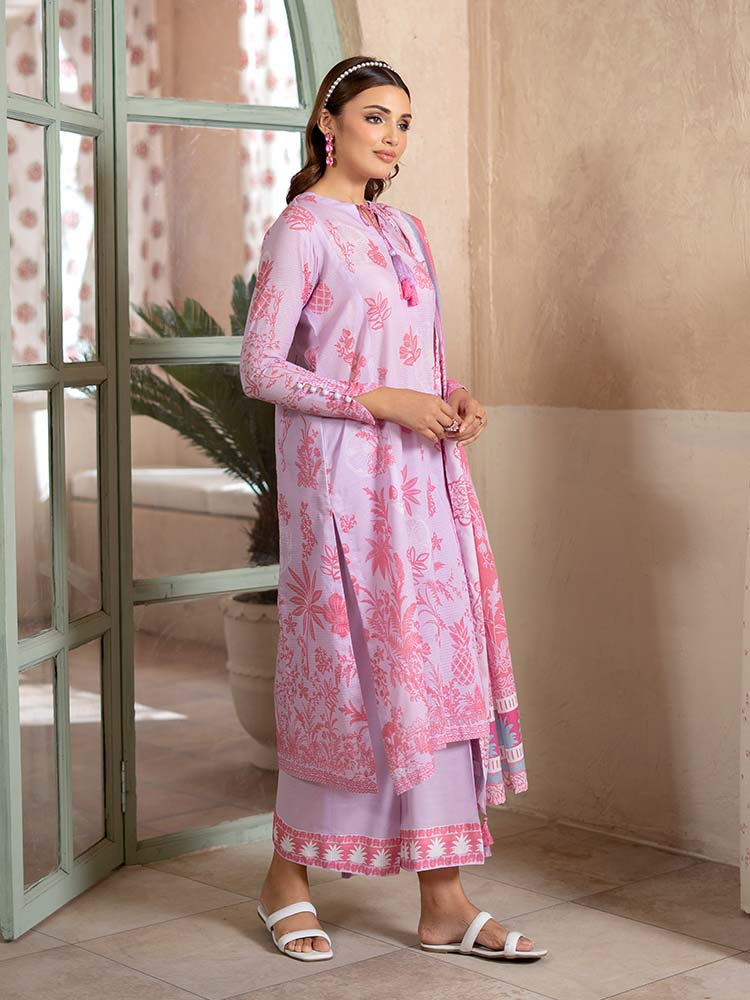 PEARL AND PETALS 3-Piece Unstitched Digital Printed Lawn Suit