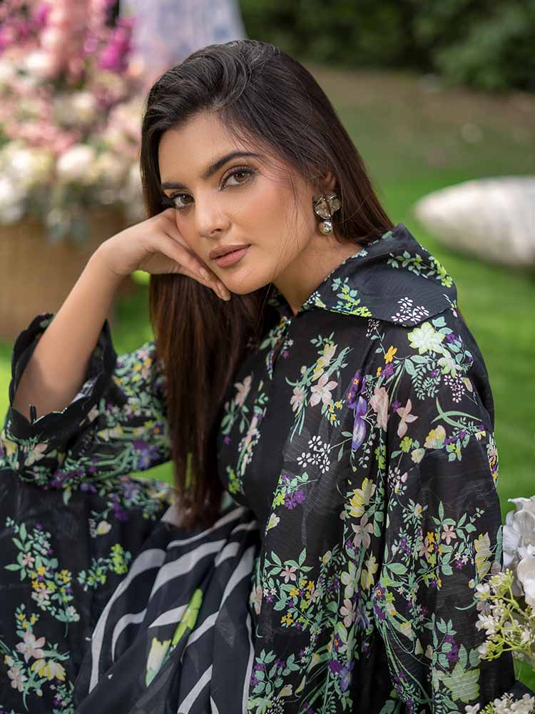 SUFFINA 3-Piece Unstitched Digital Printed Lawn Suit