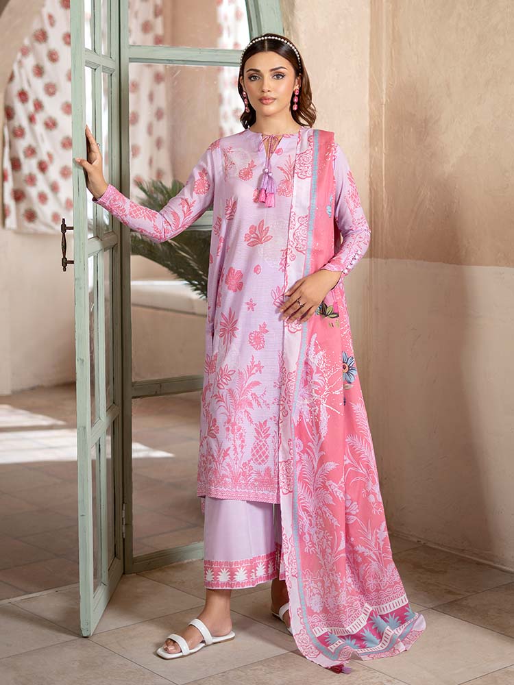 PEARL AND PETALS 3-Piece Unstitched Digital Printed Lawn Suit