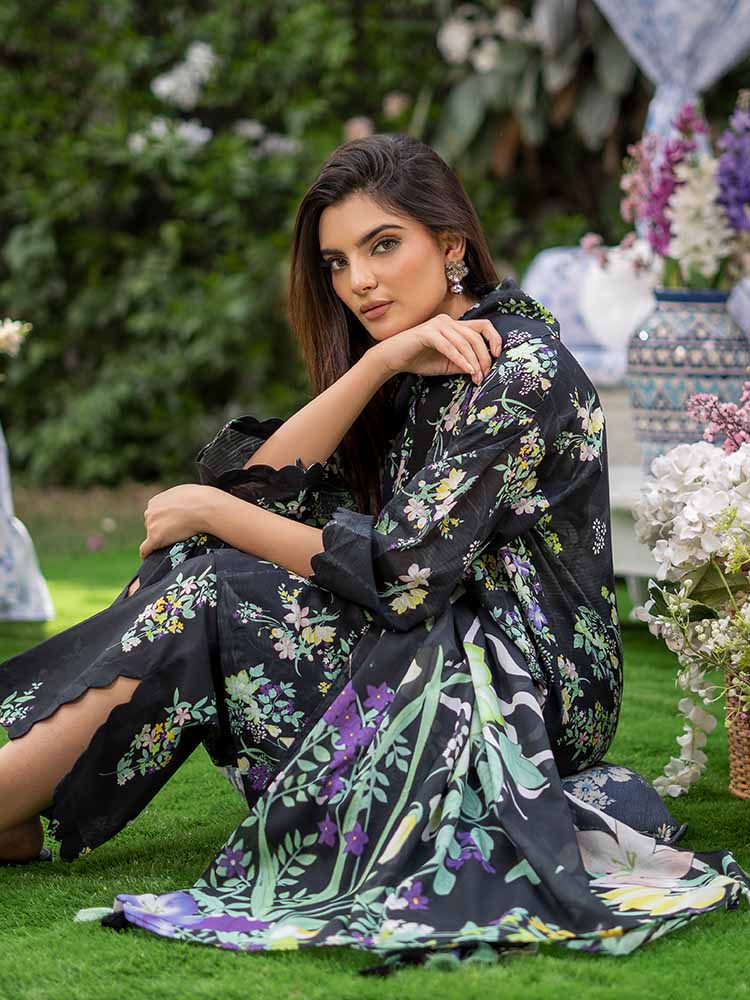 SUFFINA 3-Piece Unstitched Digital Printed Lawn Suit