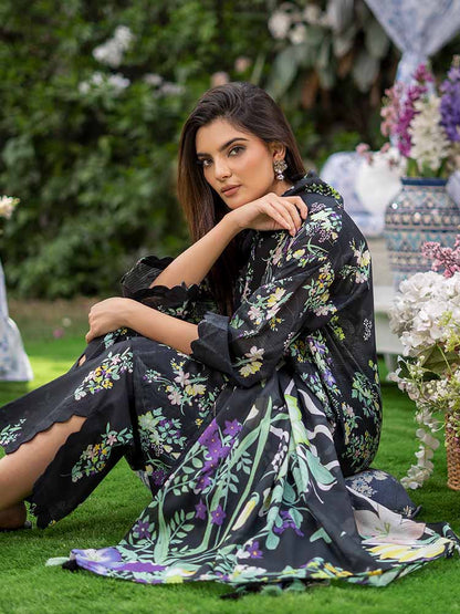 SUFFINA 3-Piece Unstitched Digital Printed Lawn Suit