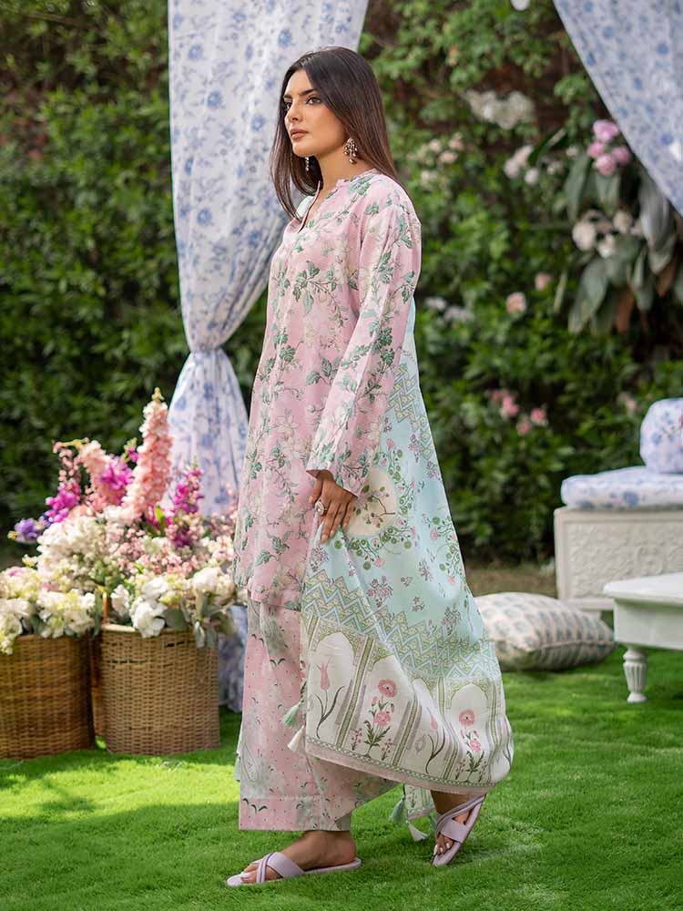 SUFFINA 3-Piece Unstitched Digital Printed Lawn Suit