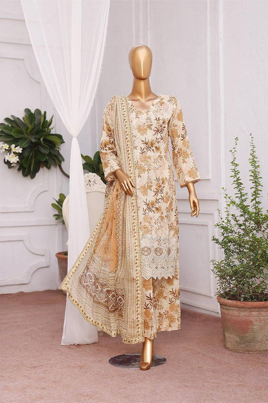 3D Daman Kari Unstitched – 3 Piece – Vol 4 – DAM-033